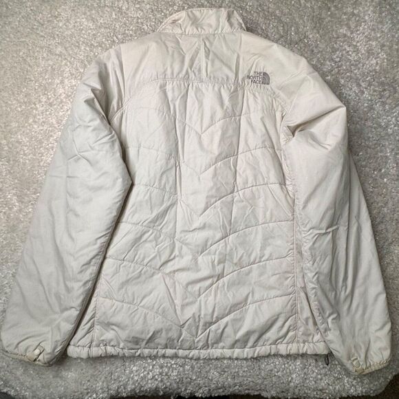 The North Face Primaloft Insulated Full Zip Jacket Off White Ivory - Picture 2 of 13